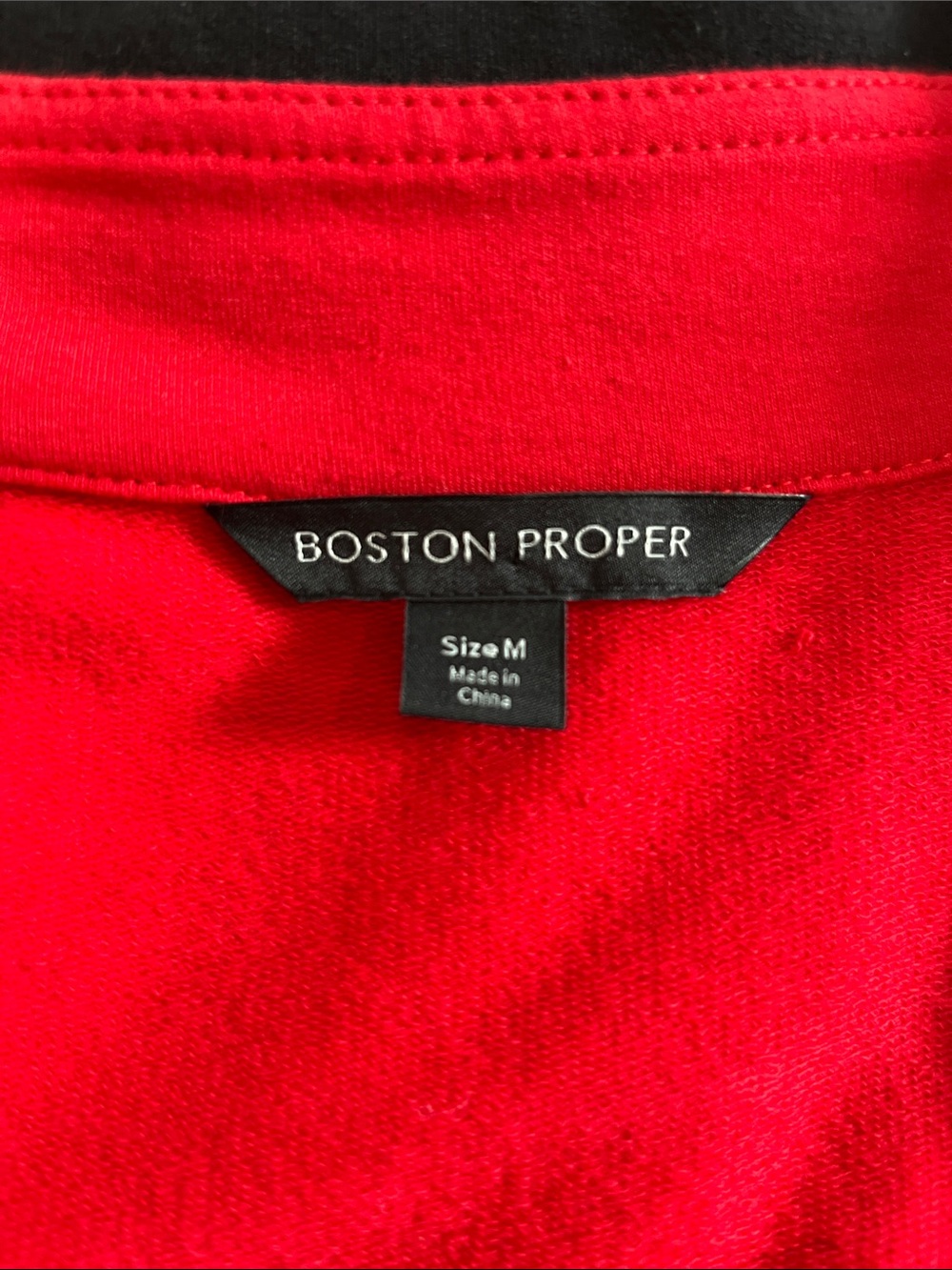 Beautiful Boston Proper Red Dress with pretty gold zipper detailing - Picture 9 of 10